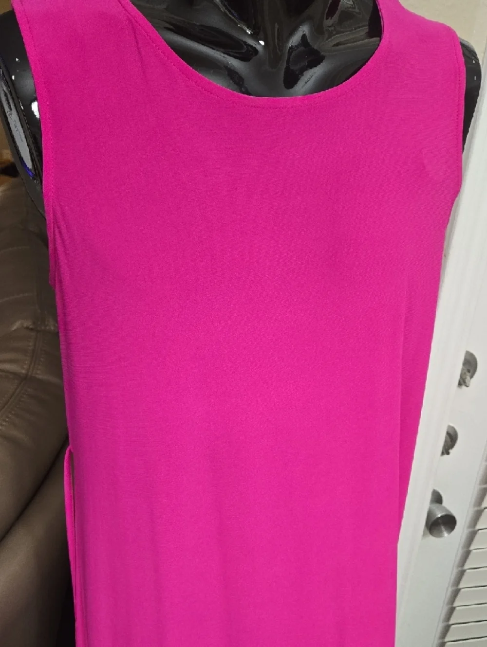 Tiana B. Hot Pink Sleeveless Maxi Dress - Picture 2 of 4